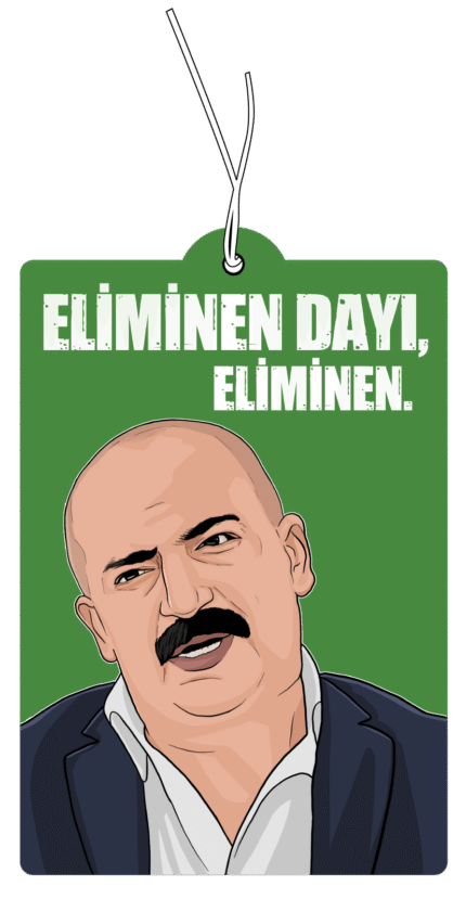 Kolpaçino Eliminen Dayı Eliminen Tasarımlı Komik Araç Kokusu ve Eğlenceli Oto Aksesuarı